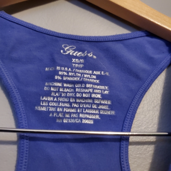 GUESS Blue Workout Tank - Size XS/S - Picture 3 of 10